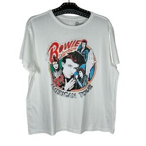 Lucky Brand Women's David Bowie Graphic Tee Shirt Large NWT Retro